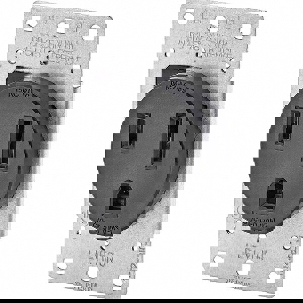 Straight Blade Single Receptacle: NEMA 6-50P, 50 Amps, Self-Grounding